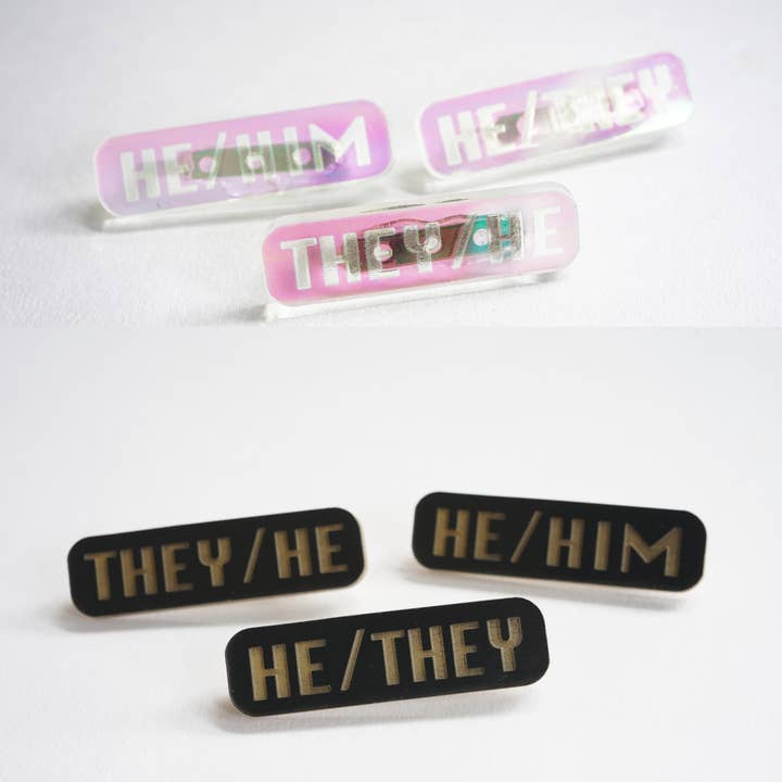Design WhatHaveYou - Wholesale Lapel Pin/Button - Laser Cut Acrylic pronoun pins1