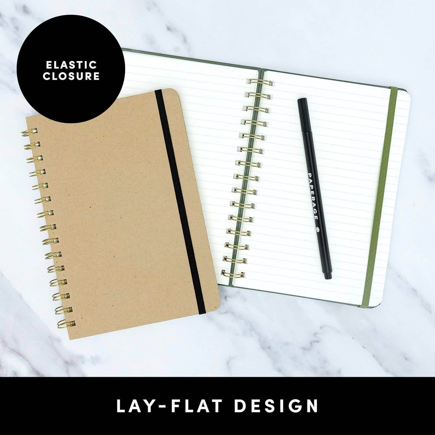 Paperage – wholesale Anteckningsbok – Spiralbunden inbunden anteckningsbok med linjerade sidor14