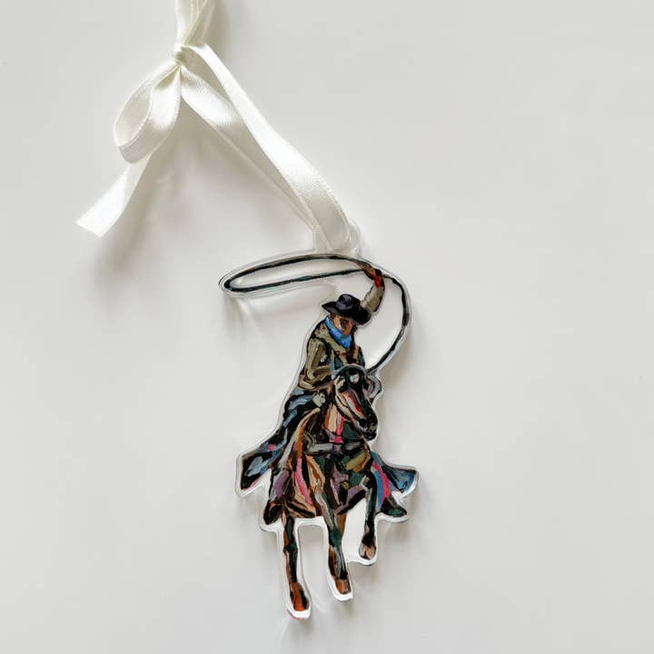 Chelsea McShane Art - Wholesale Ornament - "Rodeo Roper" ornament