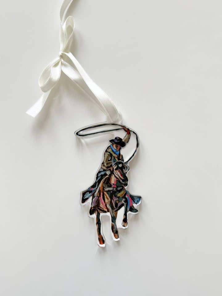 "Rodeo Roper" ornament for wholesale by Chelsea McShane Art
