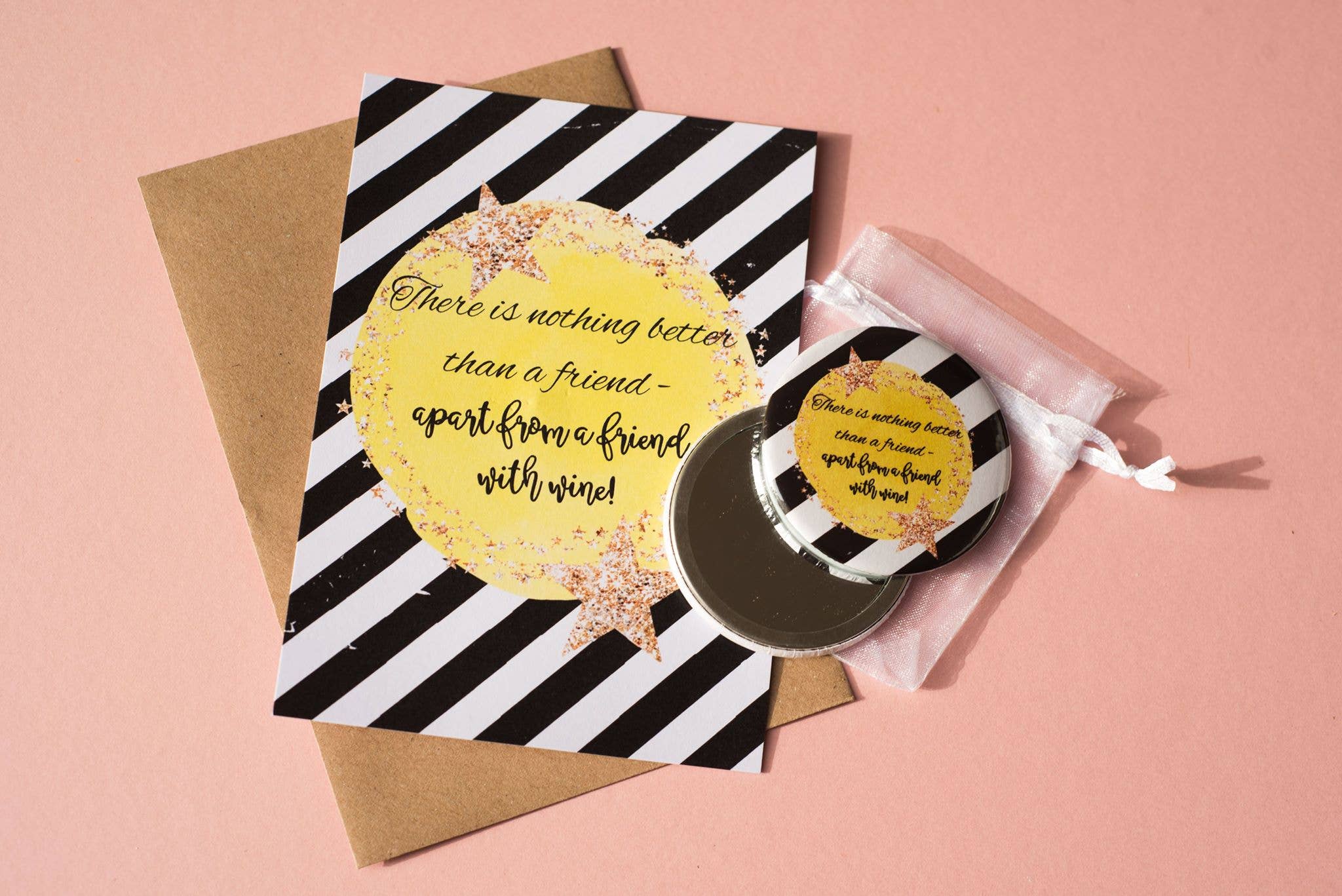 Dios Designs – wholesale Postcard – A6 Postcard Print - Yellow Star Alcohol20