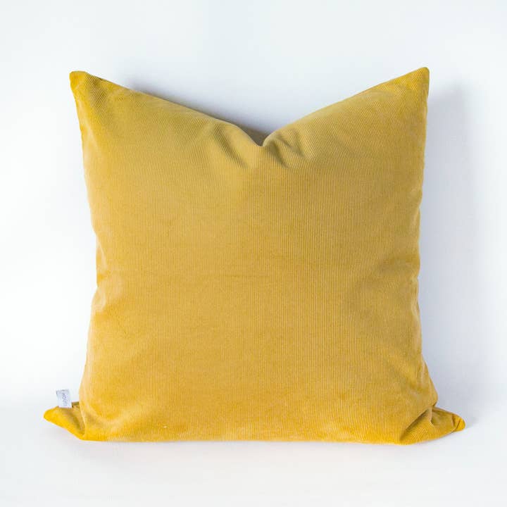 Mustard Corduroy Cotton Throw Pillow Cover for wholesale by Harmony House
