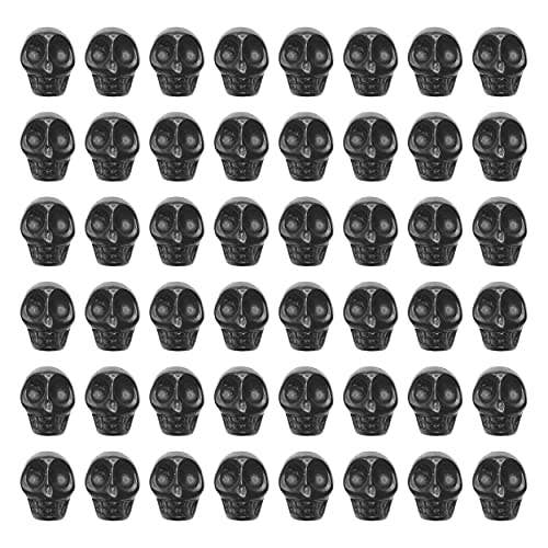 Mandala Crafts - Vendita all'ingrosso Perline - Mandala Crafts - Perline a forma di teschio intagliate in howlite per la creazione di gioielli, teschi piccoli per artigianato, perline a forma di teschio sfuse, per bracciali, distanziatori0