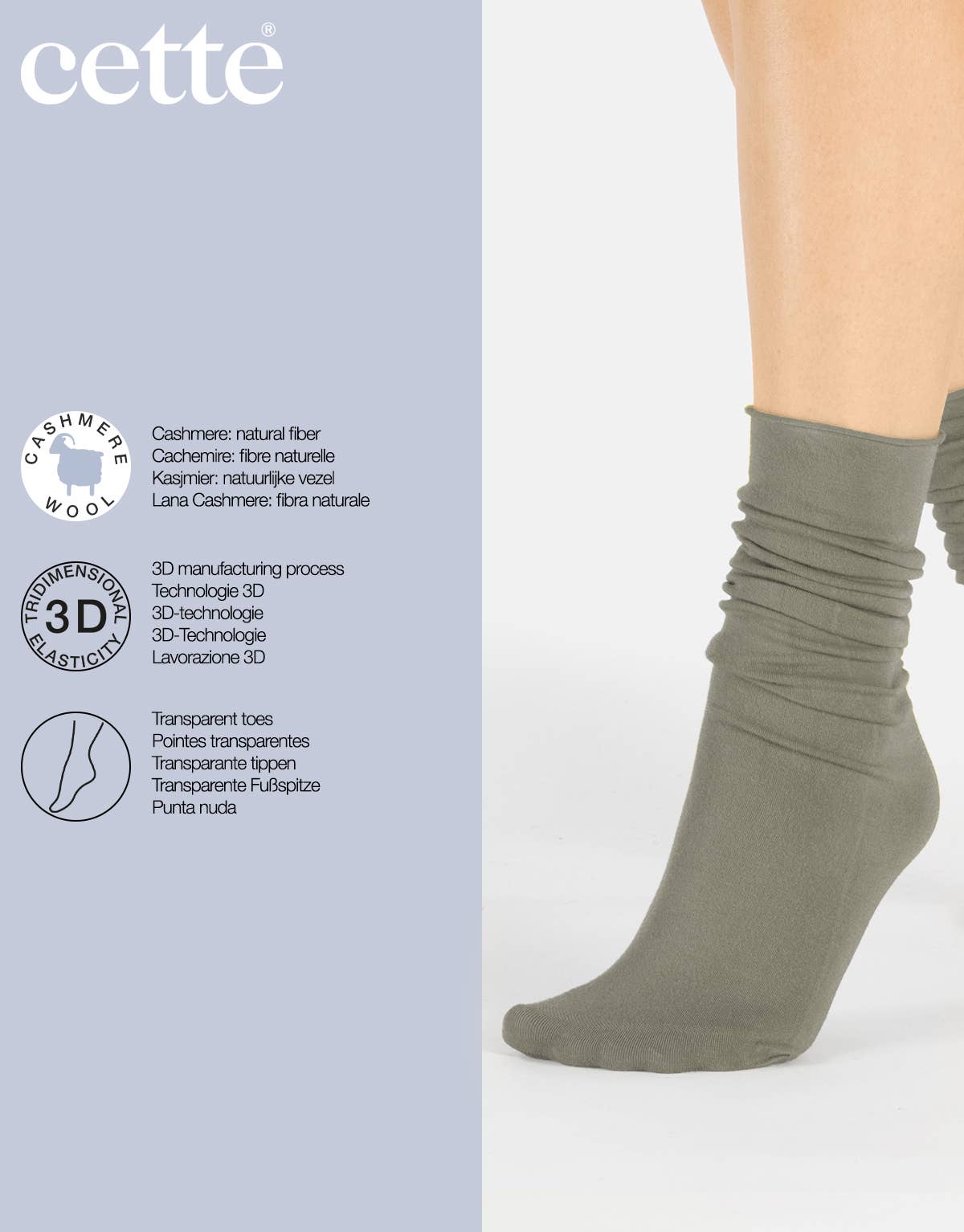 Cette - Wholesale Socks - Women's - Cashmere Wool Socks Loose Top, Winter Socks22
