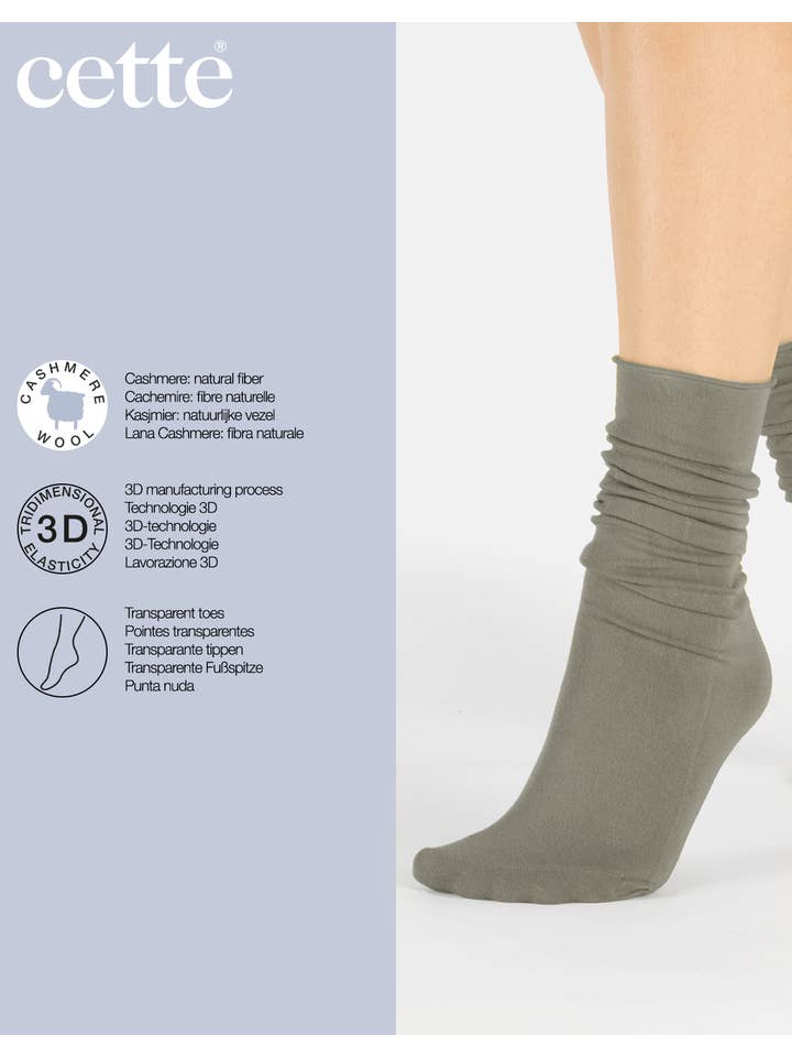 Cette - Wholesale Socks – Women's - Cashmere Wool Socks Loose Top, Winter Socks22