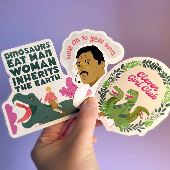 Jurassic Park Sticker Pack for wholesale by Jess Bright Design