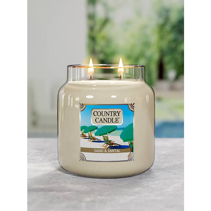 Kringle Candle Company - Wholesale Jar/Filled Candle - cc 18oz Med Jar: Sand & Santal Medium Jar Candle