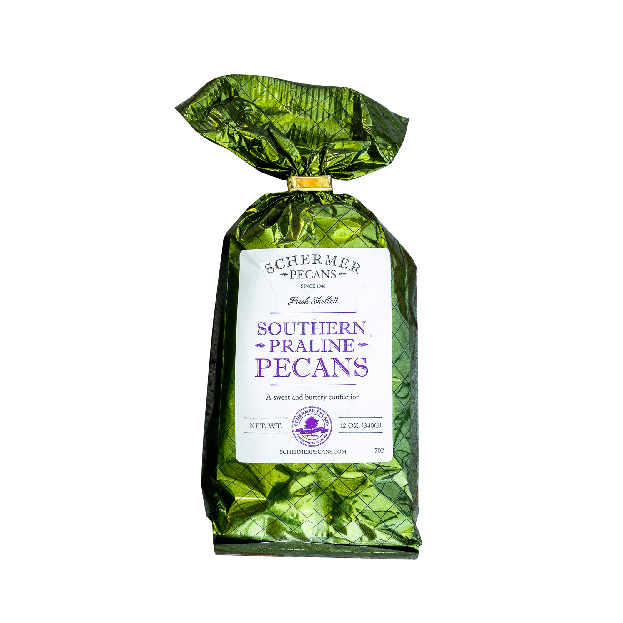 Schermer Pecans – wholesale Nuts – SOUTHERN PRALINE PECANS - Georgia Grown - 12 Foil Bags/Case 1