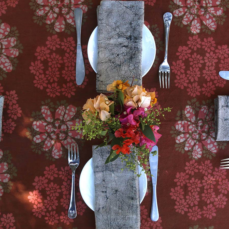 Ichcha - Wholesale Dinner & Cloth Napkin - Almost Solid White Organic Cloth Napkins (Set of 4) -Morning7