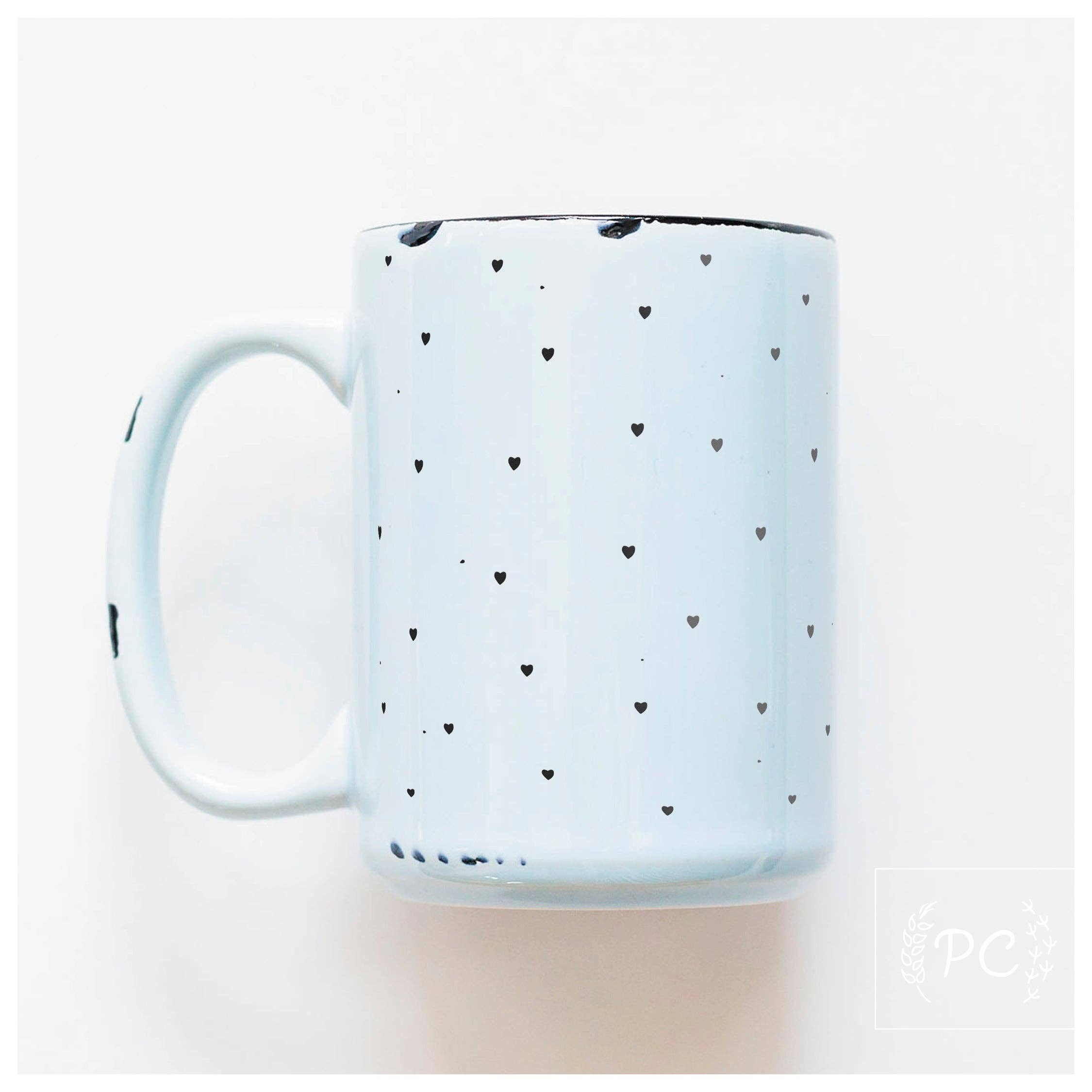 Prairie Chick Prints - Wholesale Coffee Mug - Mini Hearts | Ceramic Mug0