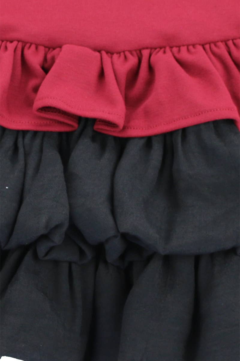 SISSYMINI - Vendita all'ingrosso Vestito - Bambini - Abito a maniche lunghe con volant a peplo per bambine e bambine | LV3618