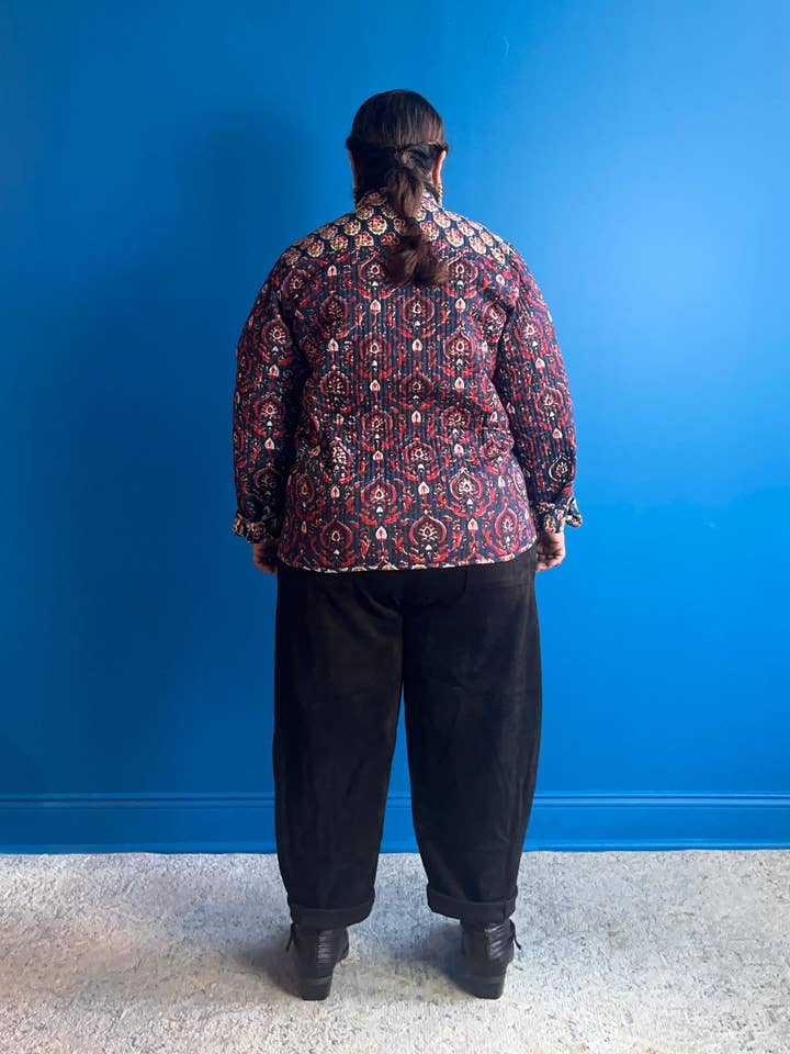 HAPPY HATTI - Wholesale Jacket - Women's - Reversible Jacket - Navy Blue Red2