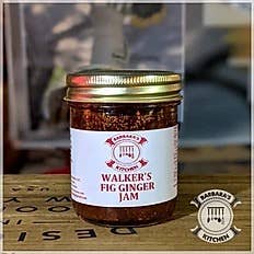 Walker Fig Ginger Jam 8 oz jar (Seasonal) for wholesale by Barbara's Kitchen Jams & Salsas
