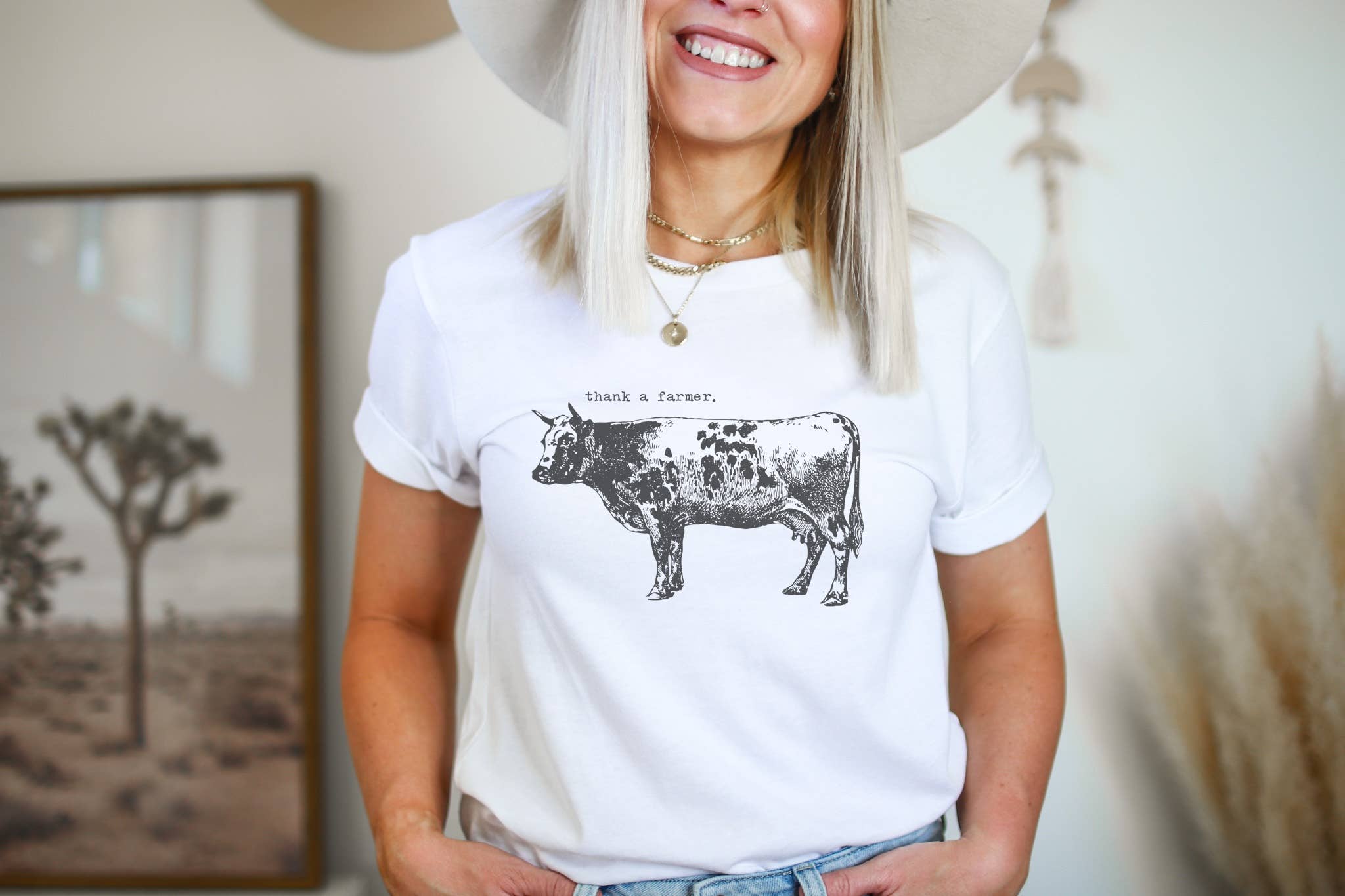 Amy Anne Apparel Inc – wholesale Screen printed t-shirt – Women′s – Thank A Farmer l Farm Tee3