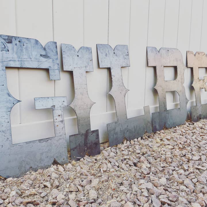 Sarah’s Metal - Wholesale Outdoor Ornament/Decor - Metal Western Letters 12"