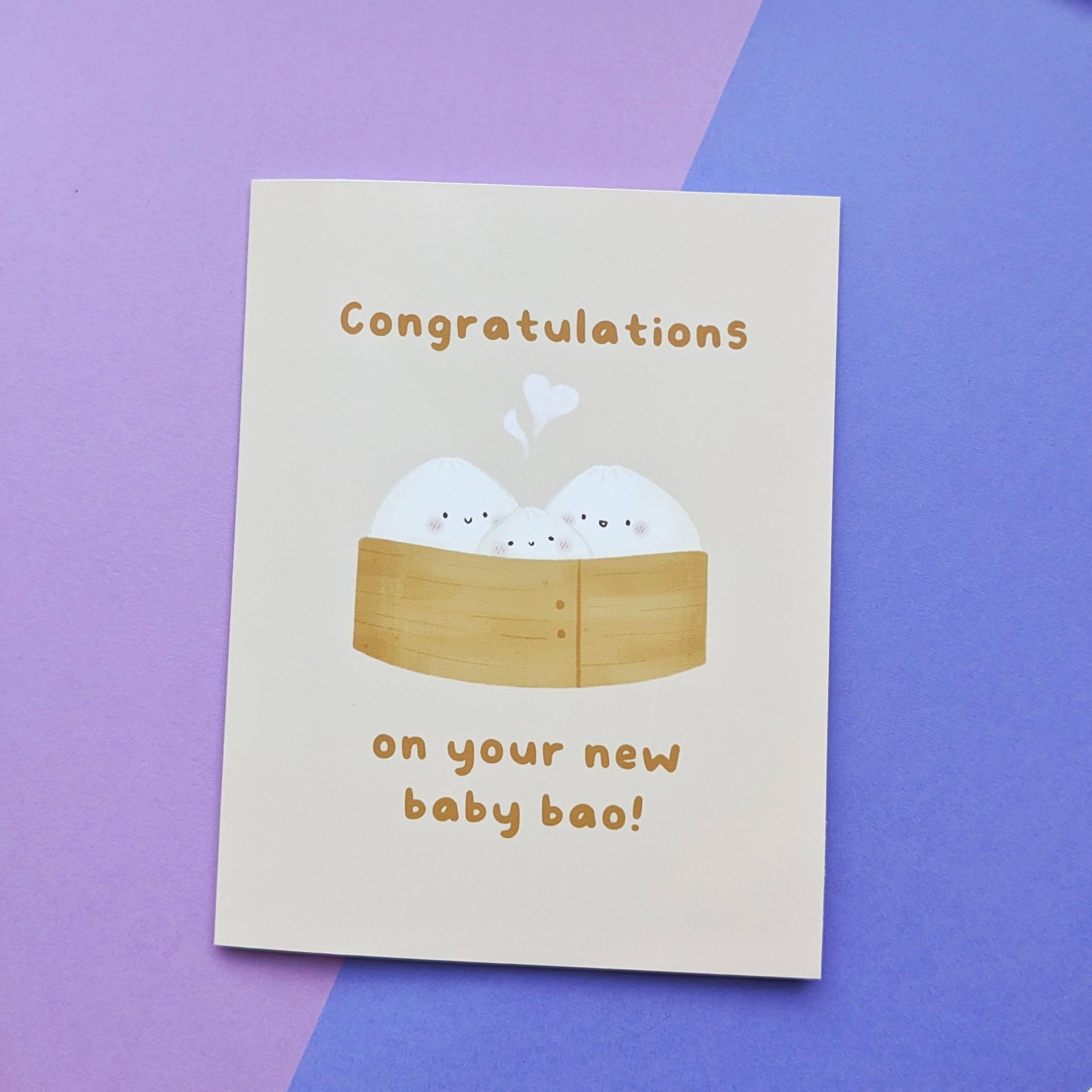 Laiberry Art - Wholesale Baby Card - Congrats on your new baby bao! Greeting Card0