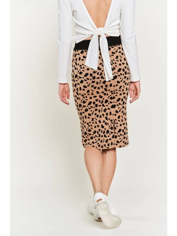 JADE BY JANE - Vendita all'ingrosso Gonna - Donna - GONNE IN MAGLIA CON STAMPA ANIMALIER7