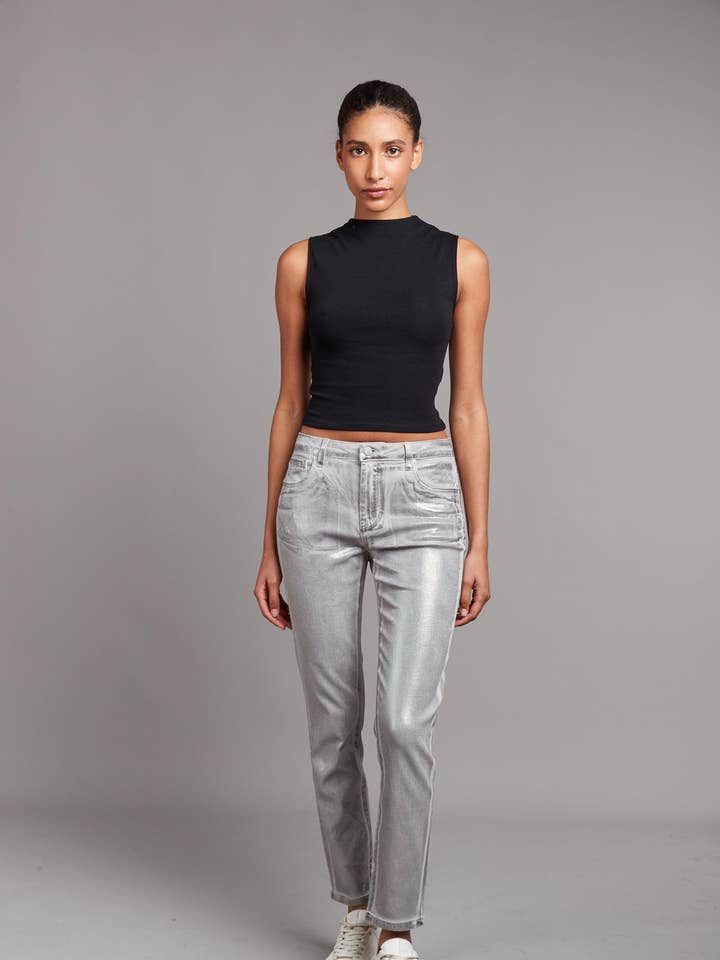 Toxik3 jean kæreste metallisk belægning for engroshandel hos Toxik3