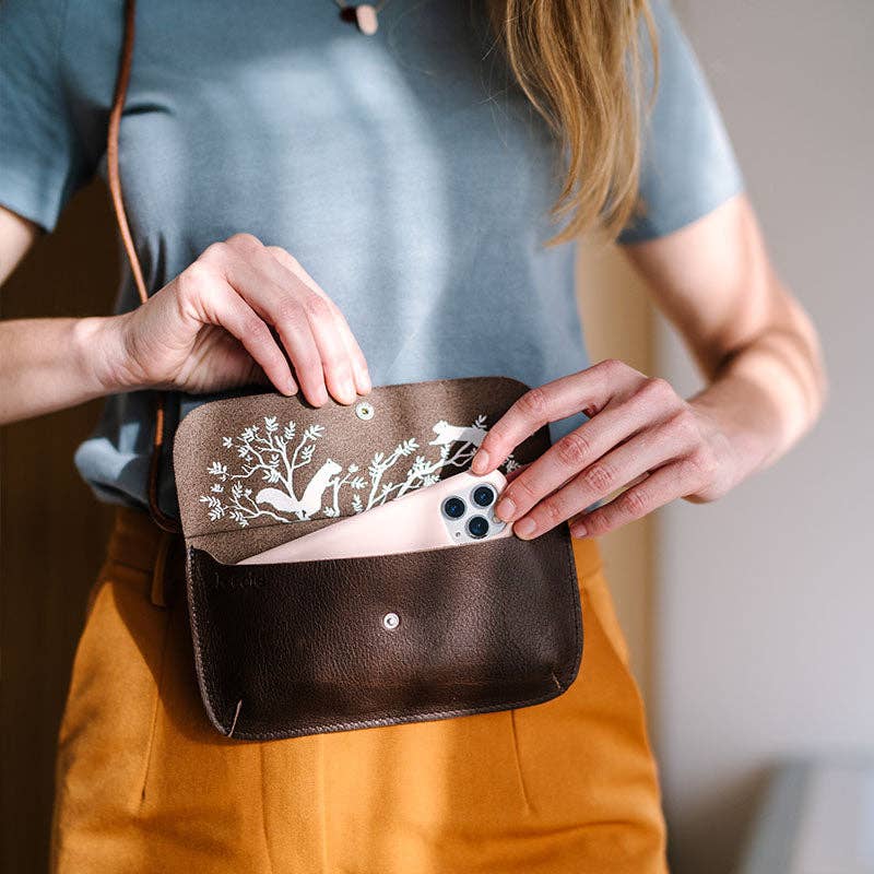 Keecie - Wholesale Phone Wallet - Women's - Phonebag, Hang On, Dark Brown used look7