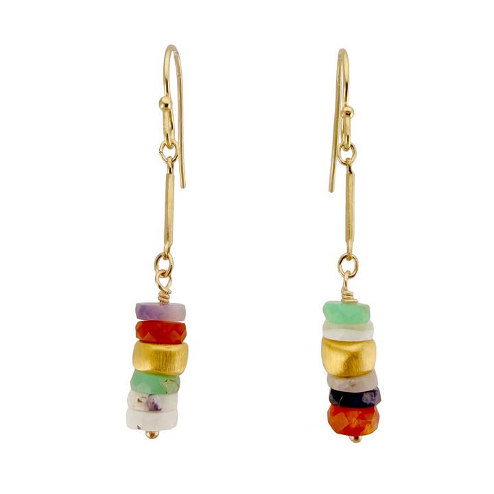 Philippa Roberts - Wholesale Dangle Earrings - stacked opals earrings0