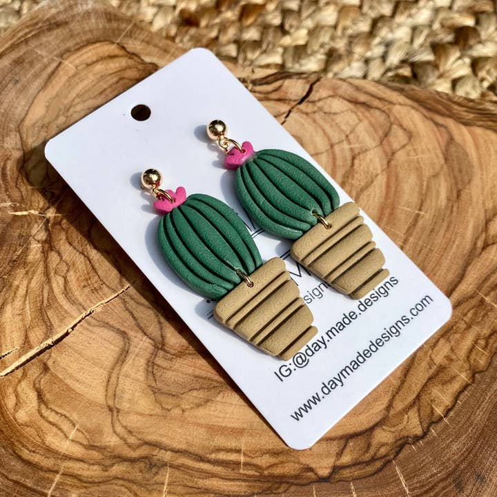 Saftige plante øreringe, Kaktus for engroshandel hos Day Made Designs