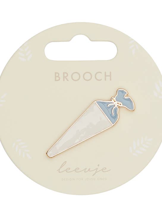 Spilla 'Cono Scolastico Blu' per la vendita all'ingrosso da parte di Leevje