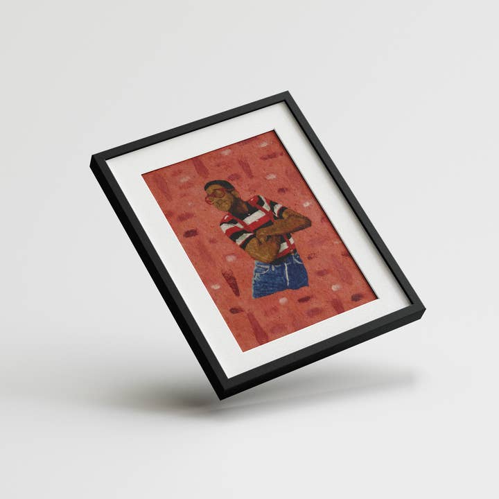 Bantu Knot Embroidery - Wholesale Art Print - Steve Urkel Black Nerd 90s Inspired Art Prints