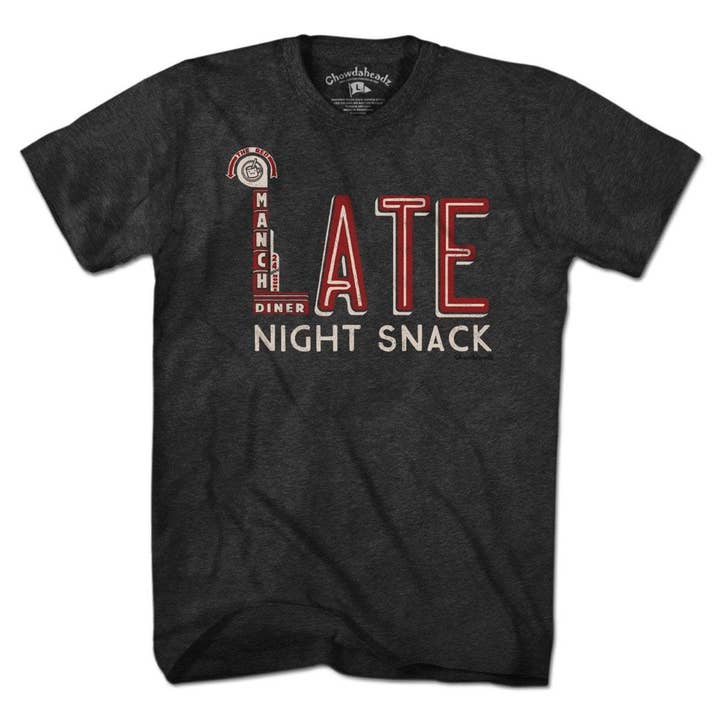 Charcoal Late Night Snack T-Shirt for wholesale on Faire
