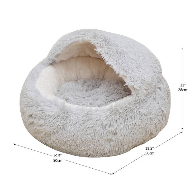 PetPals Group – Engroshandel Seng - Kat – Petpals Igloo Pearl Grå Katteseng3