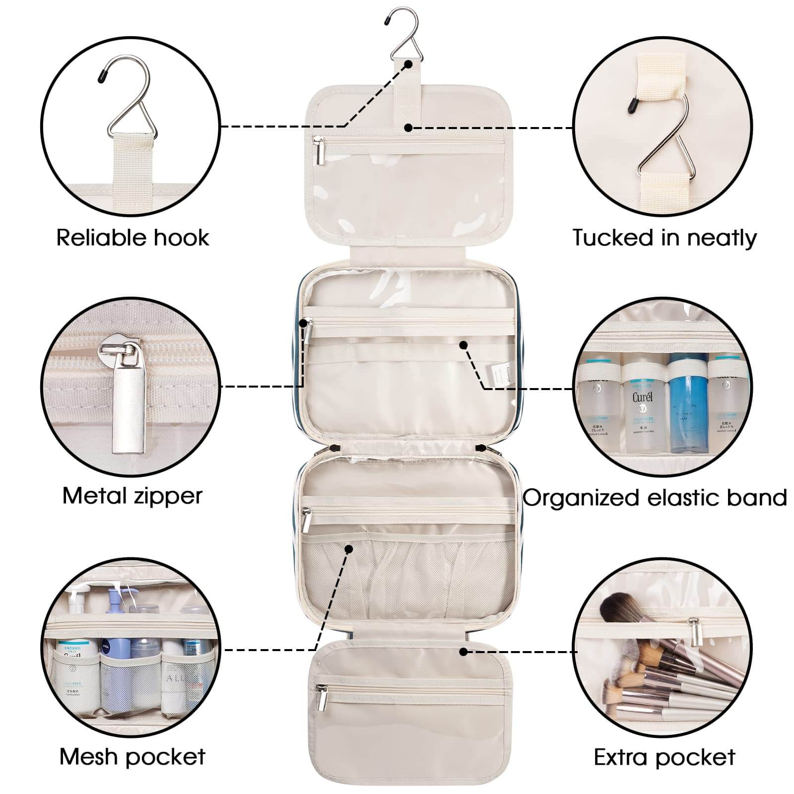 wandf – Großhandel Schmink-/Kosmetiktasche – Hängender Kulturbeutel für Frauen Reise-Make-up-Tasche67