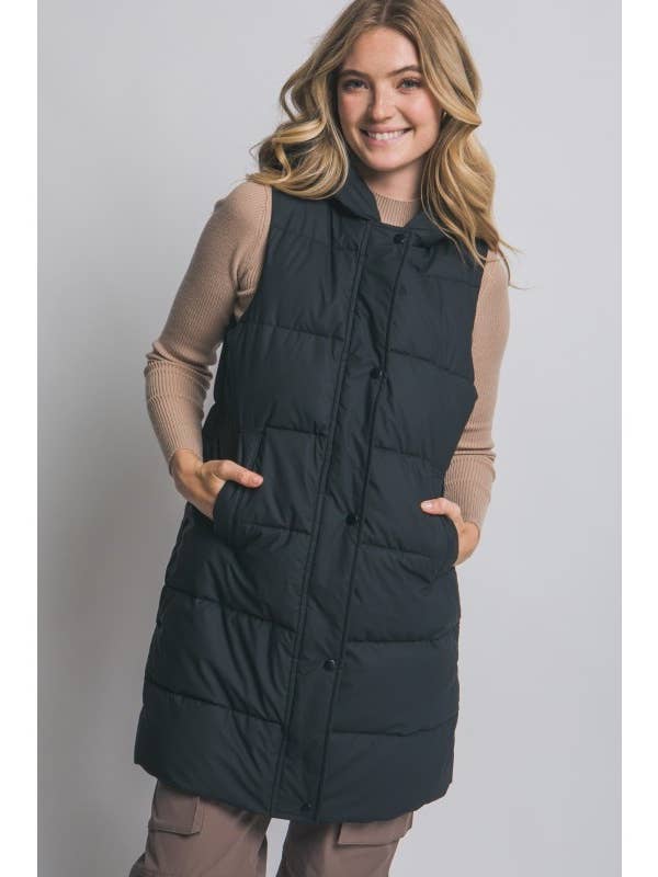 Hooded Long Quilted Puffer Vest and other Purchase Wholesale pink puffer vest. Free Returns & Net 60 Terms on Faire trending on Faire.