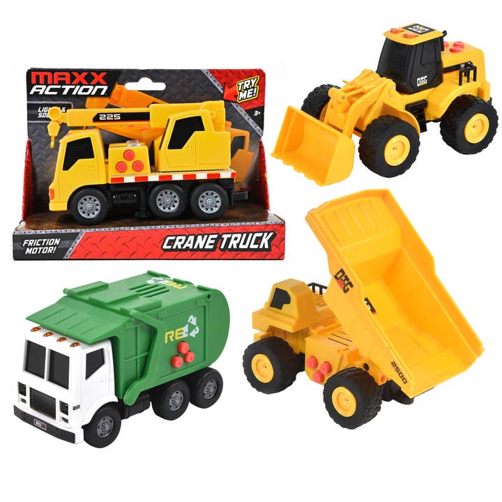 Maxx Action Lights & Sounds Asst Mini Construction Vehicles for wholesale by Variety Distributors