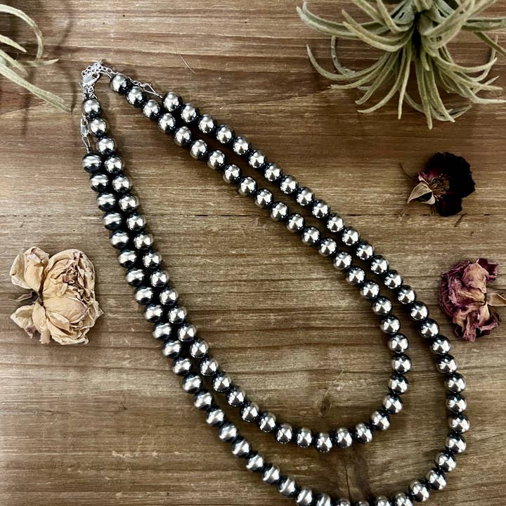 The Bijoux FAB - Wholesale Beaded/Pearl Necklace - 10 mm Sterling Silver Pearls necklace