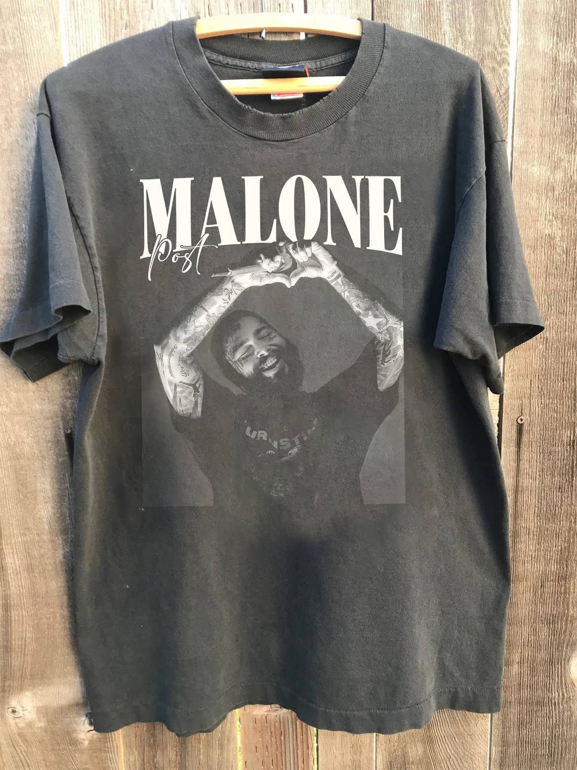 TheKingShirt - Wholesale Screen Printed T-Shirt - Unisex - Post Malone Rap Music Merch Tee 90s Tour Inspired Gift0