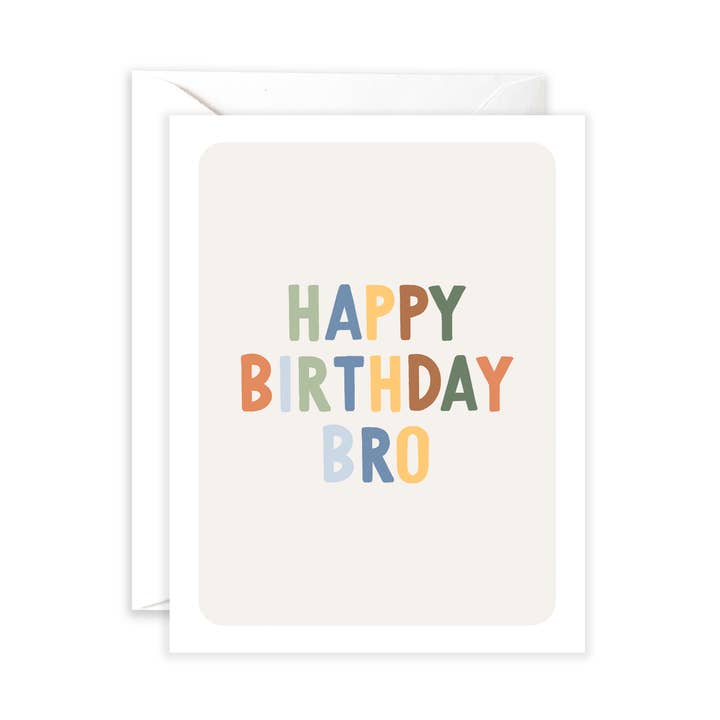 Happy Birthday Bro Greeting Card for wholesale by Isabella MG