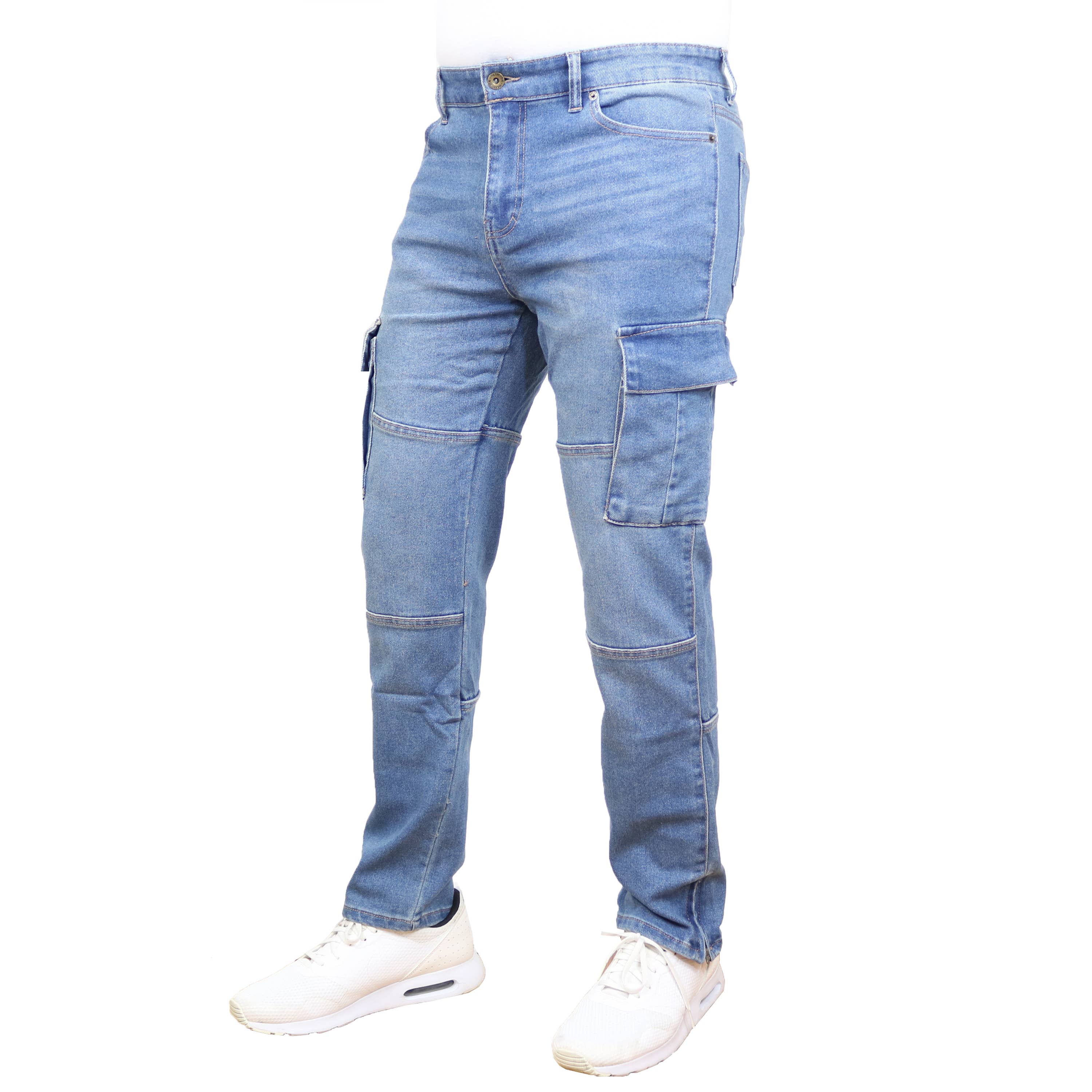 Galaxy By Harvic – calças de ganga - Homem por atacado – Jeans de Ganga com Bolsos Cargo para Homem3
