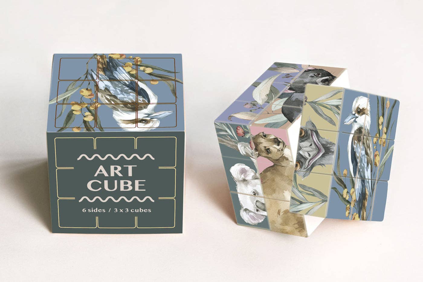 Journey Of Something AU & EU - Vente Jouet classique – enfant - Cube d'art - Animaux australiens1