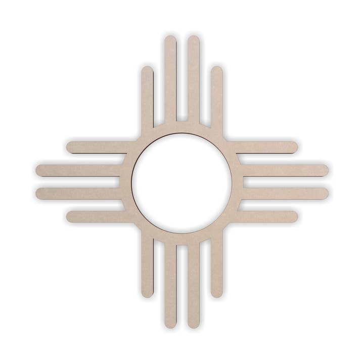 Southwestern Zia Symbol Native American Wood Wall Art for wholesale by Jess and Jessica