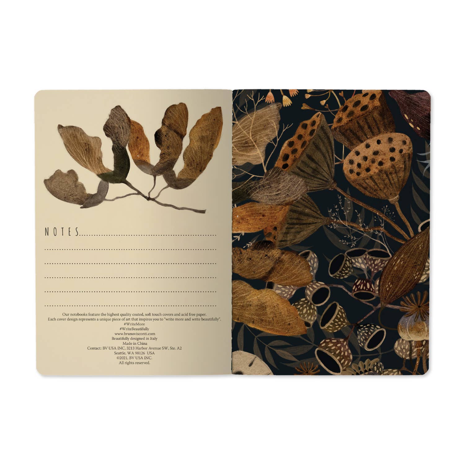 BV by Bruno Visconti - Wholesale Notebook - Lush Leaves Notebook3