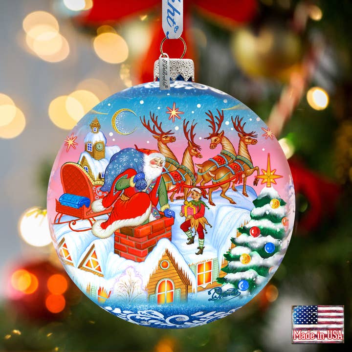 Ornamento in vetro dipinto a mano da G.Debrekht per la vendita all'ingrosso da parte di G DeBrekht