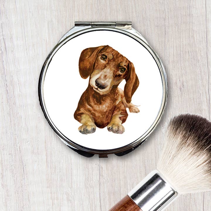 Field and Fur Gifts - Wholesale Compact Mirror - Compact Mirror, Chester, Dachshund