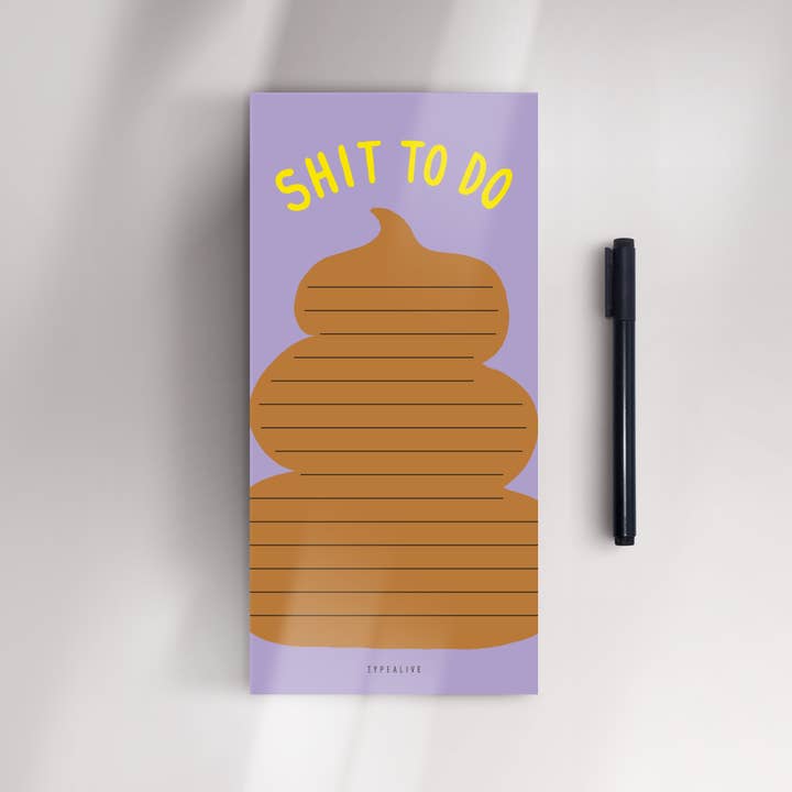 typealive - Wholesale Notepad - Notepad "narrow" / Shit To Do1