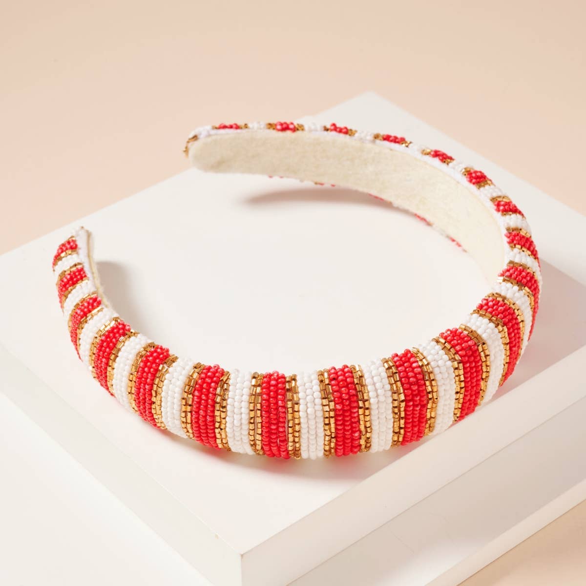 Frem - Wholesale Fashion Headband - Women's - Game Day Color Block Seed Bead Headband8