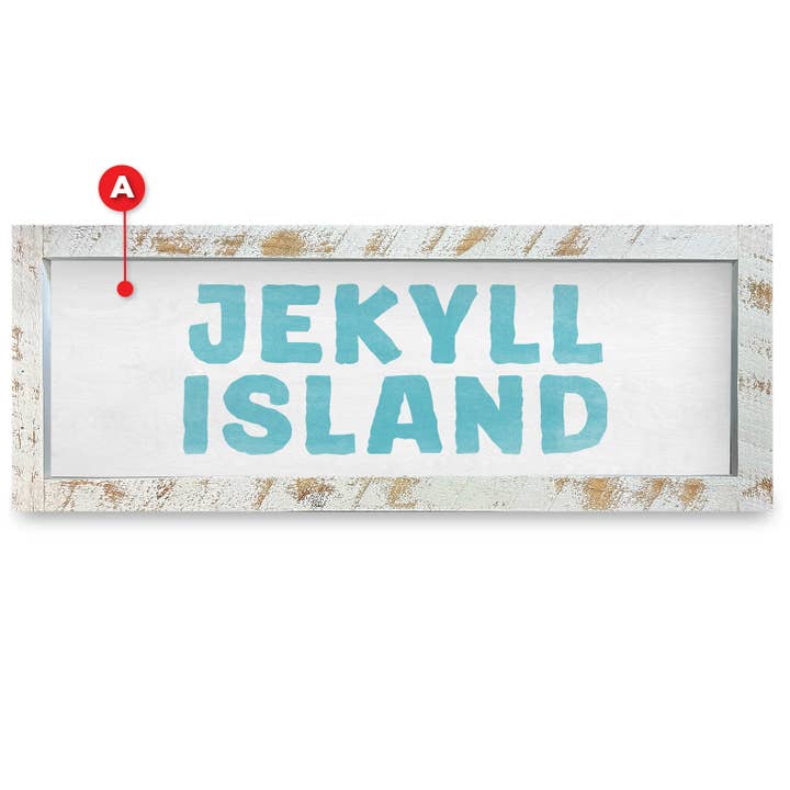 Palavras Personalizáveis Branco/Verde-azulado Costeiro | Impressão de Arte de Parede em Moldura de Madeira Real por atacado de Mill Wood Art