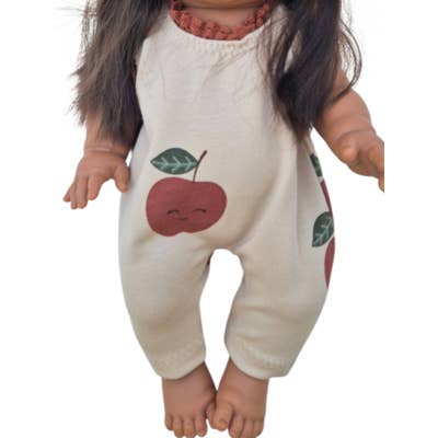 APPLE long-sleeve jumpsuit with elastic for wholesale by Maman Poule et Papa Coq