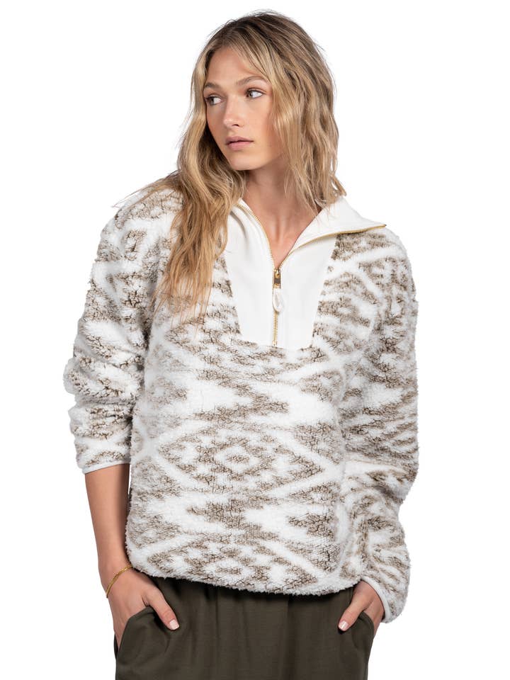 NORDISK PLYS SHERPA FLEECE LYNLÅS MOCK HALS for engroshandel hos LATTELOVE