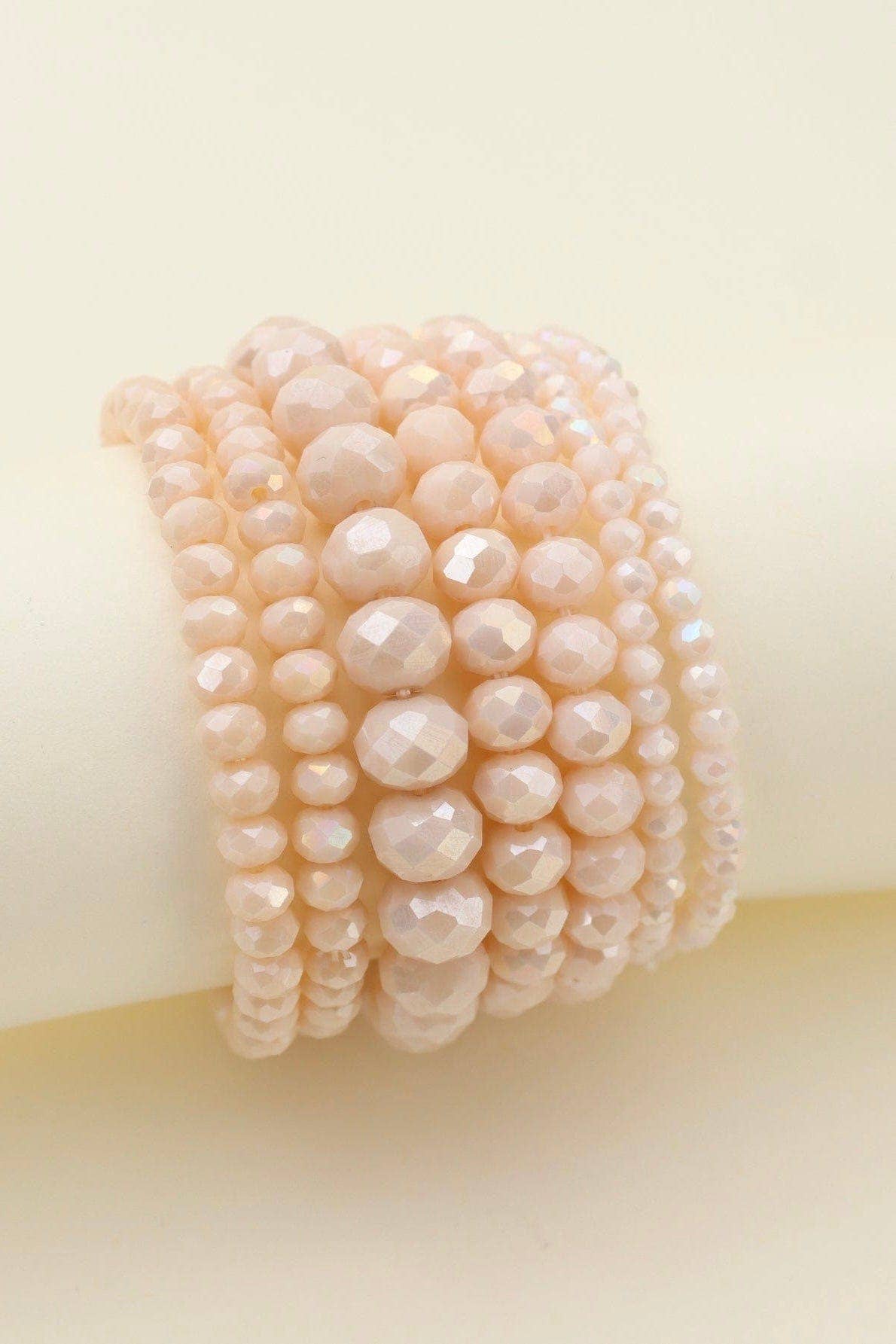 MiMi Wholesale - Wholesale Jewelry Set - CB2177 7 Piece Glass Beaded Bracelet Jewelry Set2