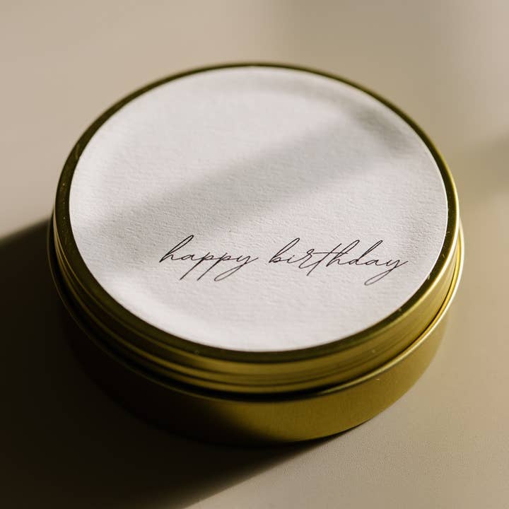 Pacific Candle Company - Wholesale Travel Candles - "Happy Birthday" Travel Candle