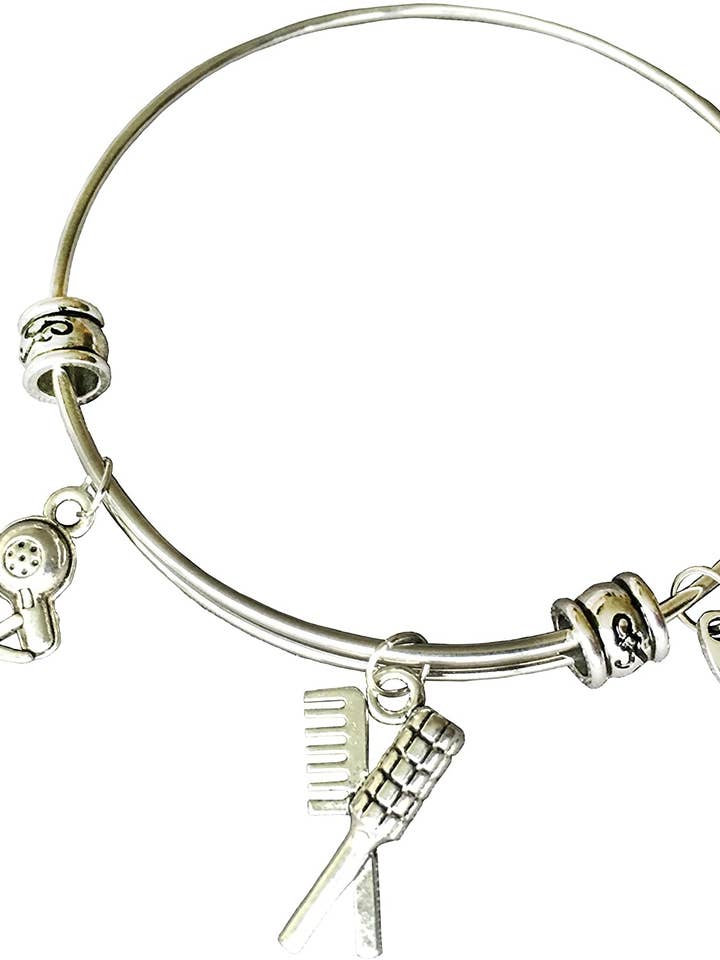Bracciale Hair Stylist | Bracciale rigido in acciaio inossidabile per la vendita all'ingrosso da parte di Dave The Bunny