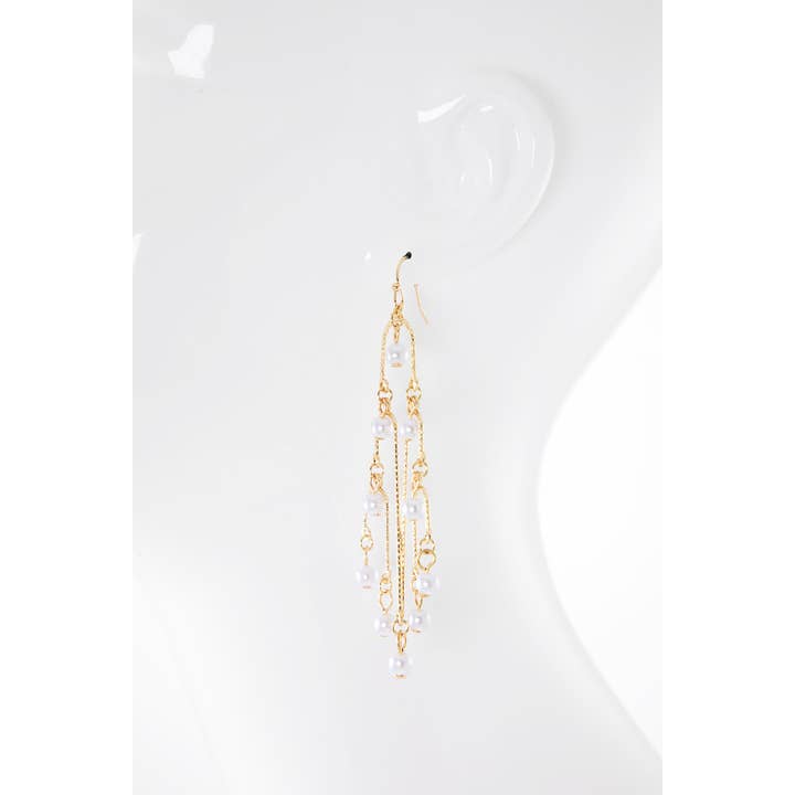 Urbanista - Wholesale Dangle earrings - Pearl Chandelier Earrings2